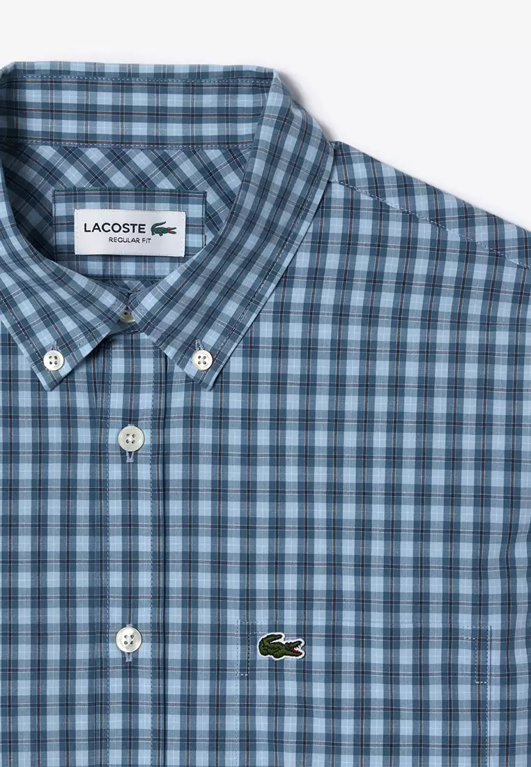 Lacoste checked shirt outlet