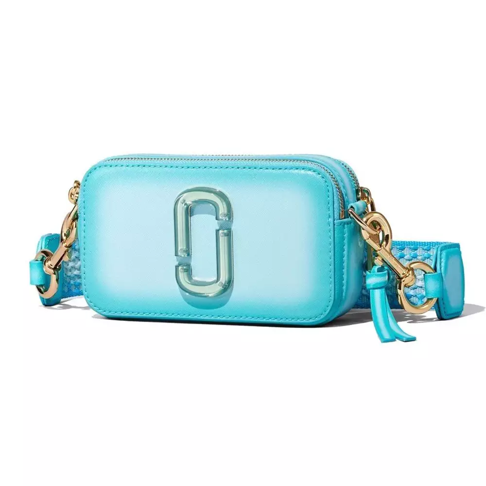 Marc Jacobs Light Blue Snapshot DTM Small Saffiano Leather Camera Bag at  FORZIERI