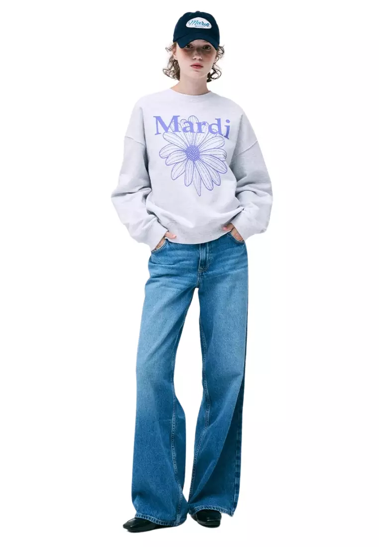 Sweatshirt Flowermardi - Heather Purple