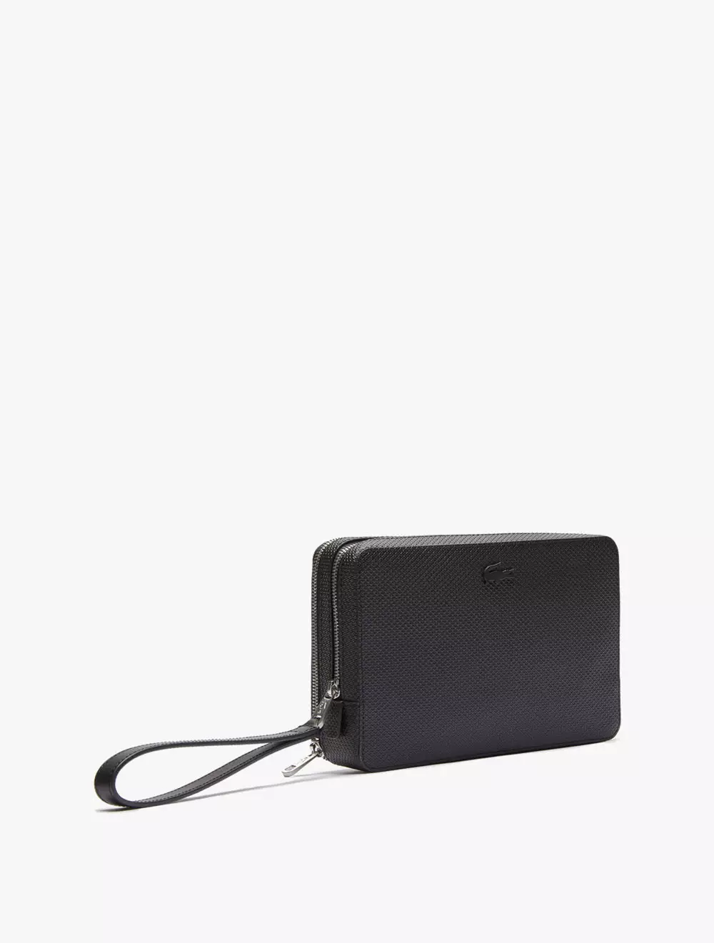 Men's Chantaco Piqué Leather Zip Pouch - Black