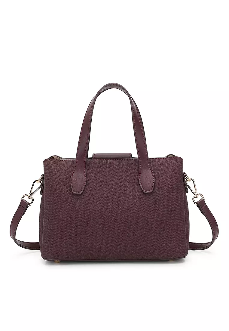 Women's Top Handle Bag / Sling Bag / Crossbody Bag / Shoulder Bag (Tas Tangan Wanita / Tas Selempang Wanita / Tas Bahu Wanita) - Merah