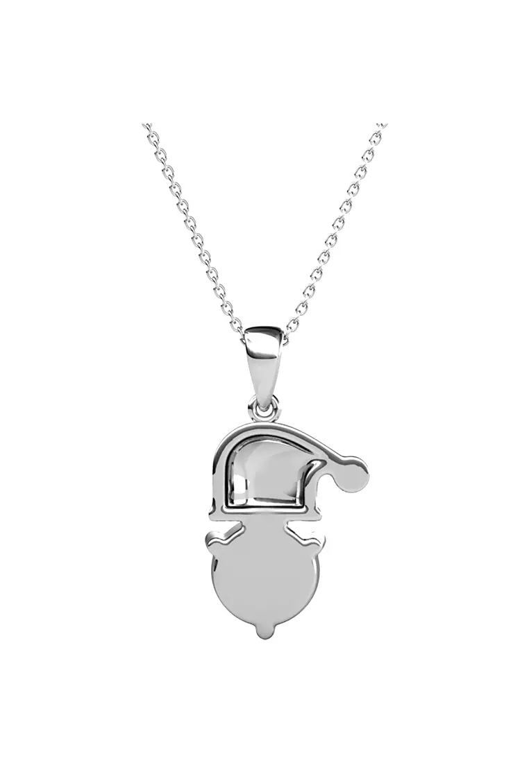 X'mas Santa Pendant WG - Kalung Crystal by Her Jewellery