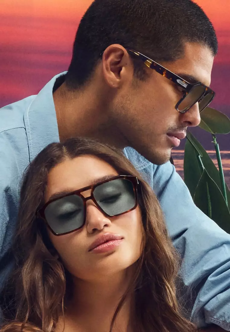 QUAY Soundcheck Sunglasses - Amber Tort/Aqua