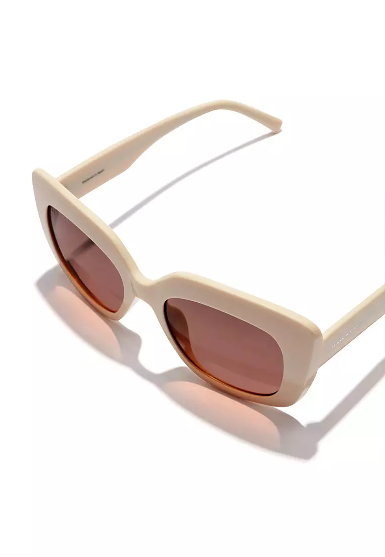 HAWKERS Beige Buganvilla Eco Tango Sunglasses For Women, Female. Official Product Designed In Spain