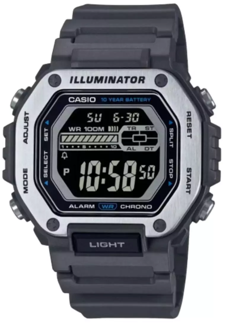 Casio black resin strap clearance