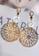 Sunnydaysweety gold Hollow and Carved Round Metal Earrings CA060303 BDA76AC28E5AF3GS_4