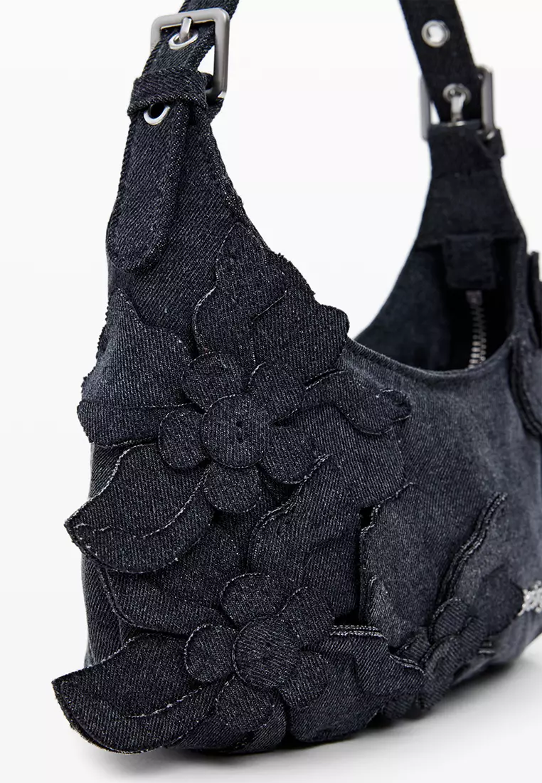 Small floral appliqué bag