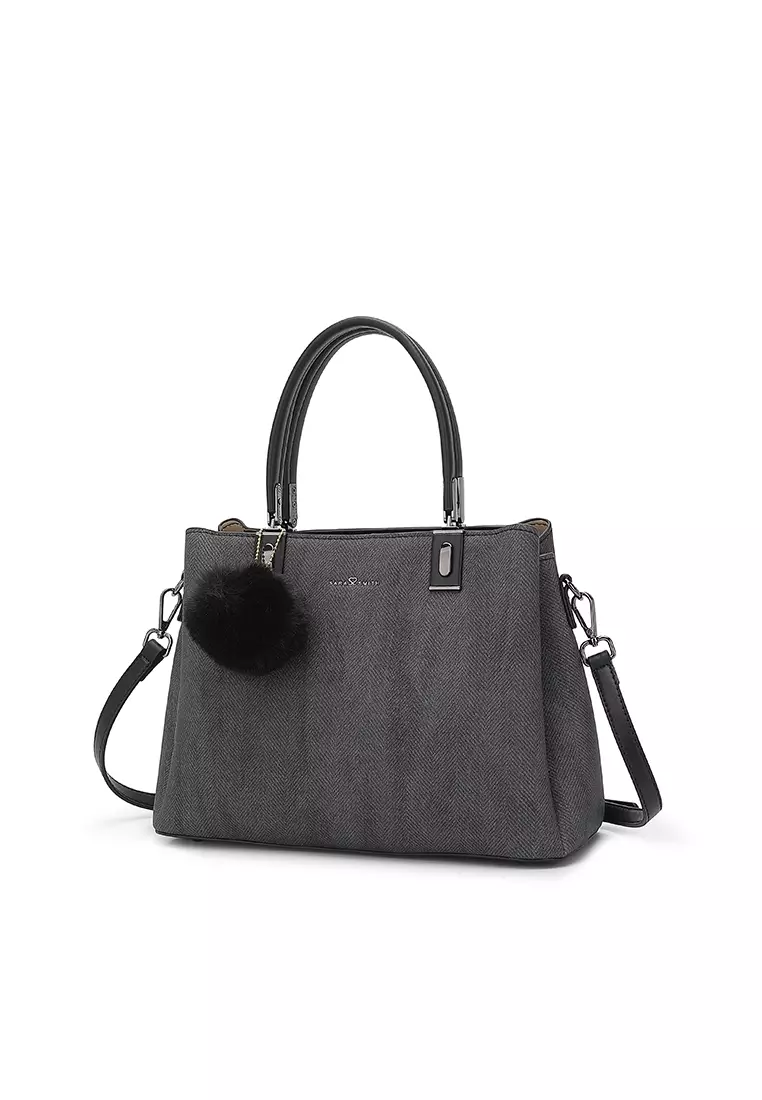 Women's Top Handle Bag / Sling Bag / Crossbody Bag / Shoulder Bag (Tas Tangan Wanita / Tas Selempang Wanita / Tas Bahu Wanita) - Hitam