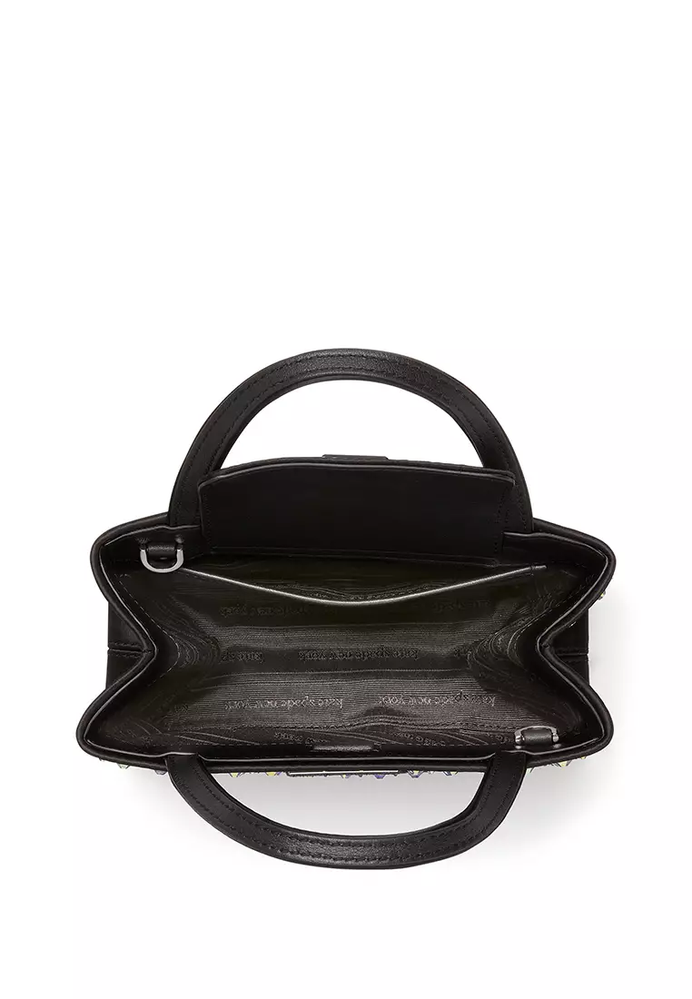 Sam Icon Crystal Embellished Mini Tote Black