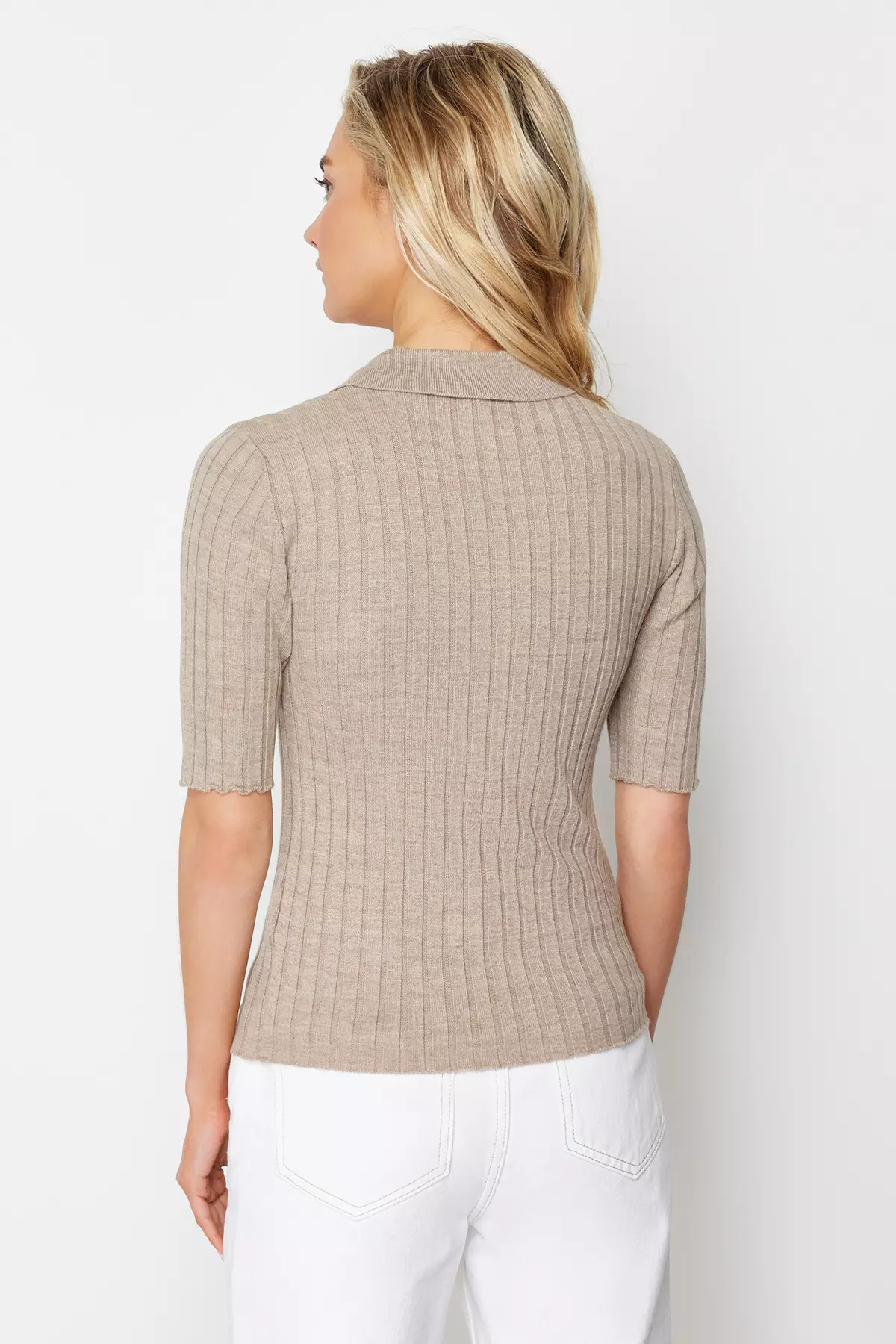 Polo Neck Knitwear Sweater
