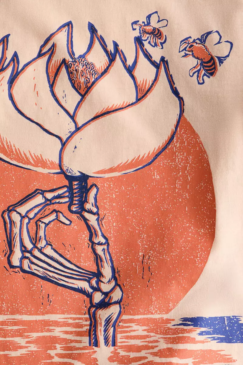 Oversized print-motif T-shirt