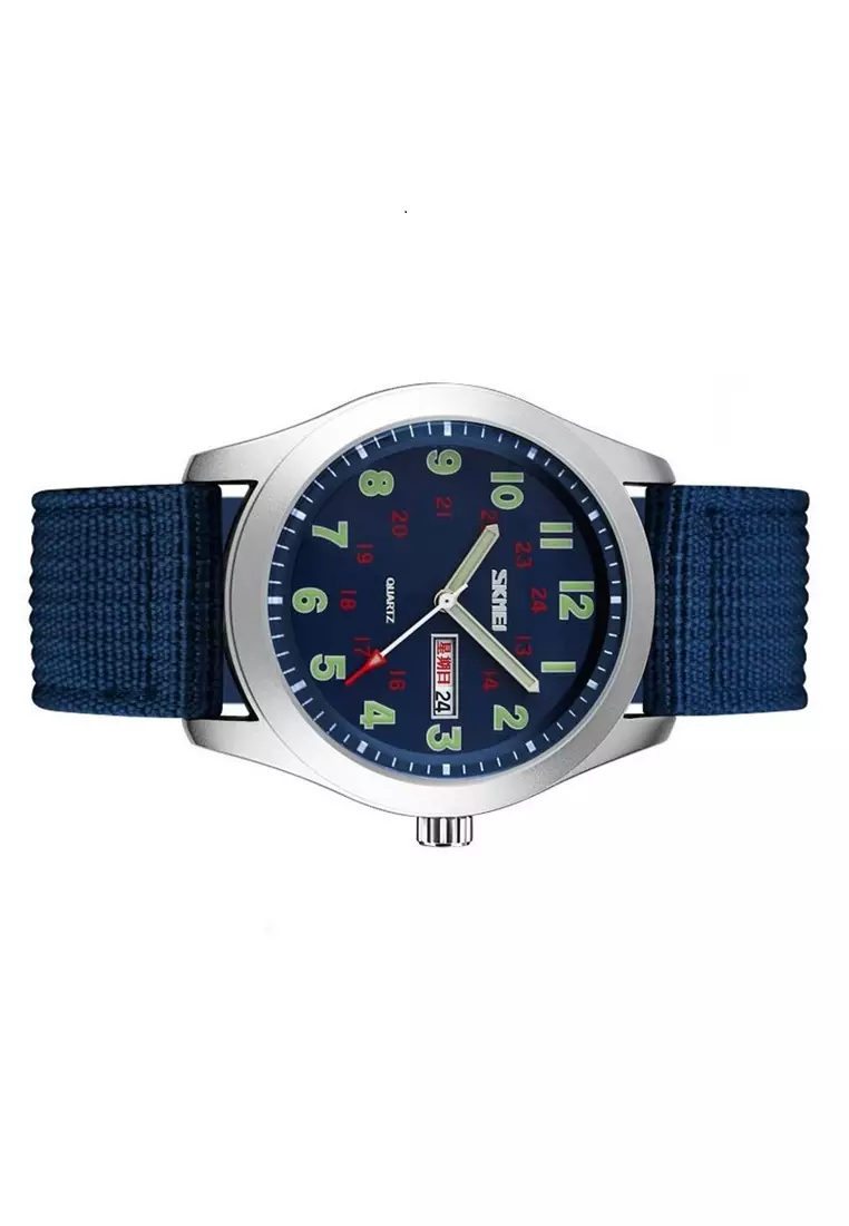 Jam Tangan Casual Analog Pria Waterproof 30m Strap Tali Material Canvas TJ81 ORIGINAL