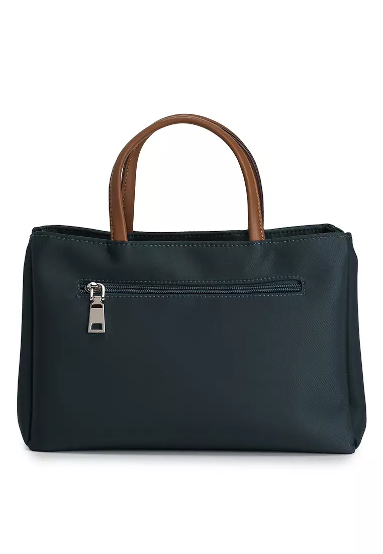 Premium Oxford Nylon Convertible Top Handle Bag With Pouch