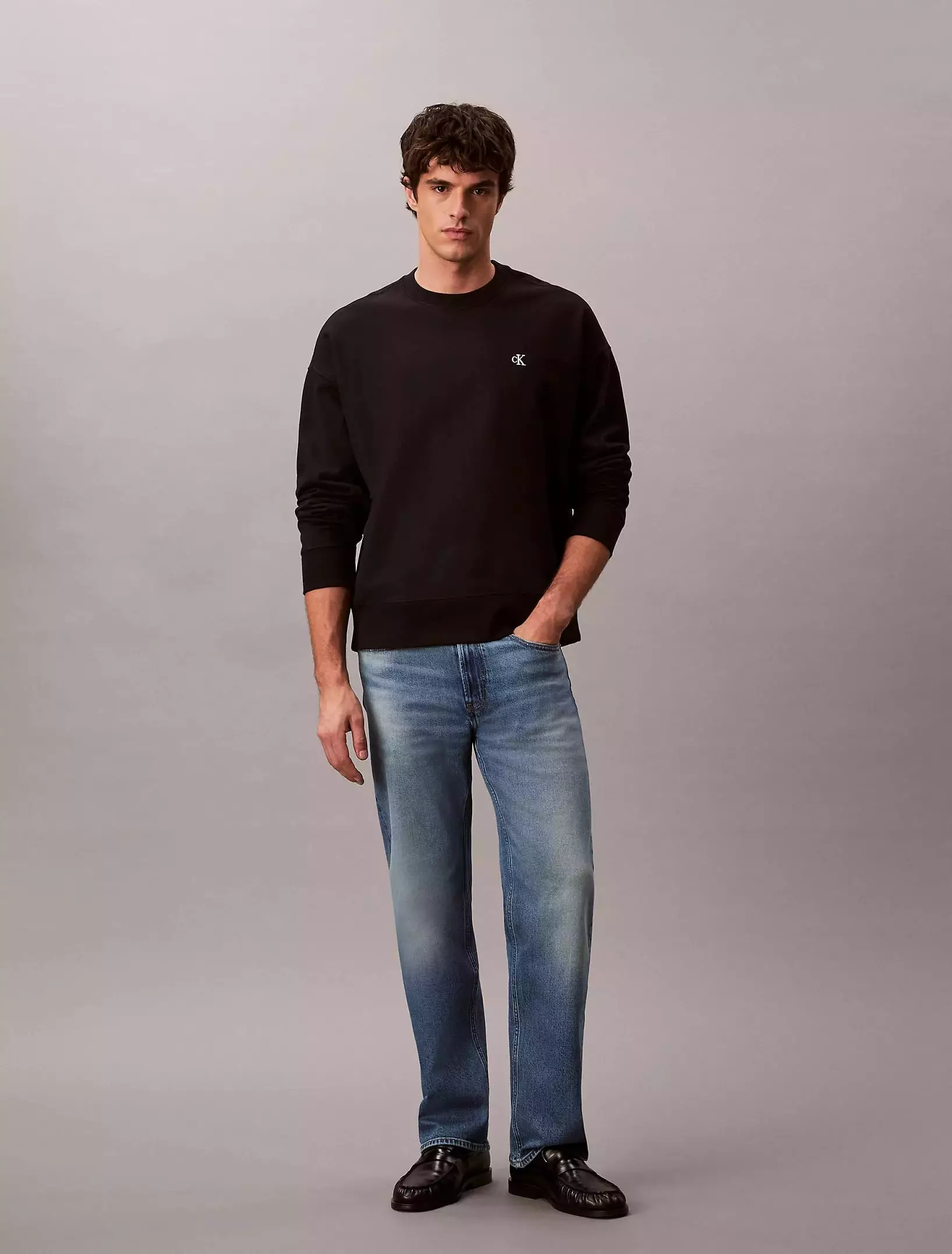 Calvin Klein - Premium Terry Monogram Crewneck Sweatshirt