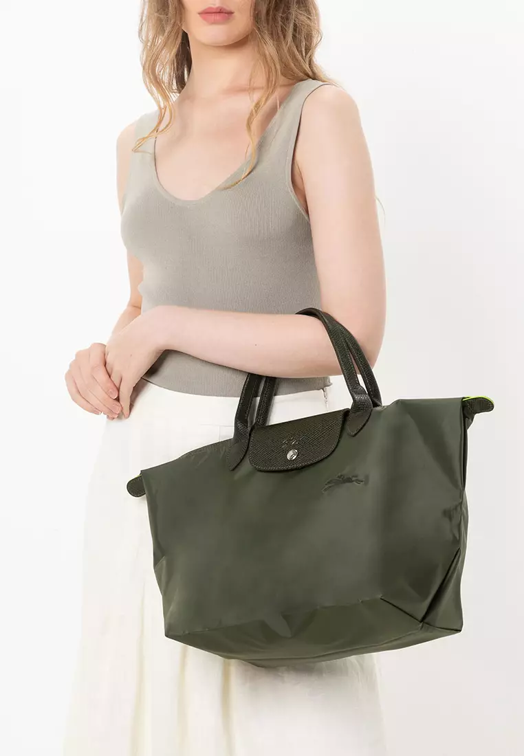 Buy LONGCHAMP Le Pliage Green M Handbag (tr) 2025 Online