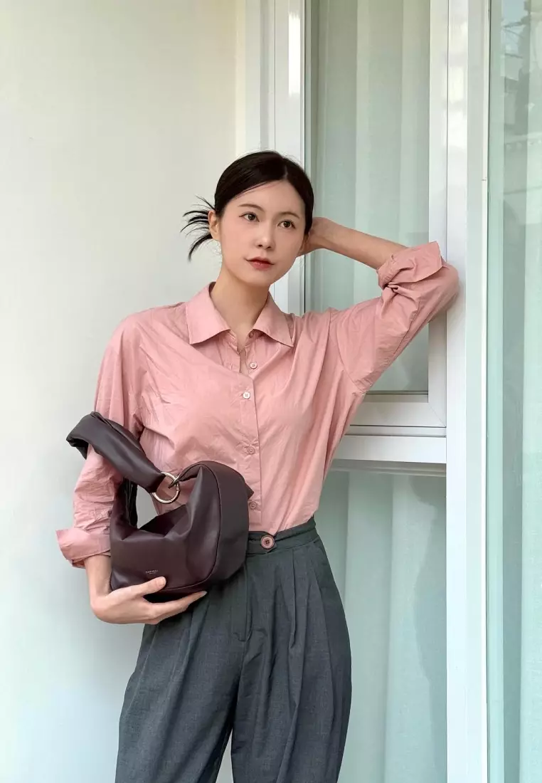 ARROW Vegan Leather Crossbody Bag Wine Brown