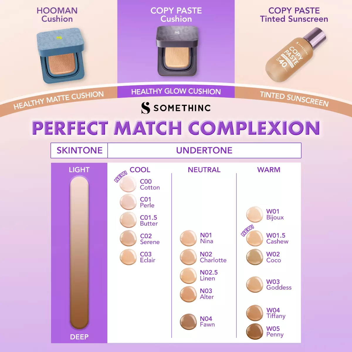 SOMETHINC (REFILL) SOMETHINC COPY PASTE BREATHABLE MESH CUSHION SPF 33 PA++ W01.5 CASHEW