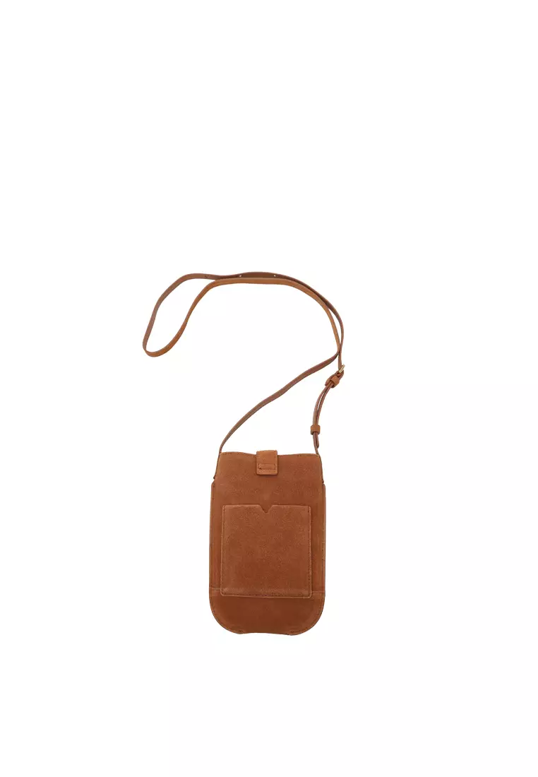 ZANA Phone Pouch - Suede Caramel