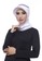 Attiqa Active white Short Runner- White list Grey , Sport Hijab D643AAA9685038GS_1