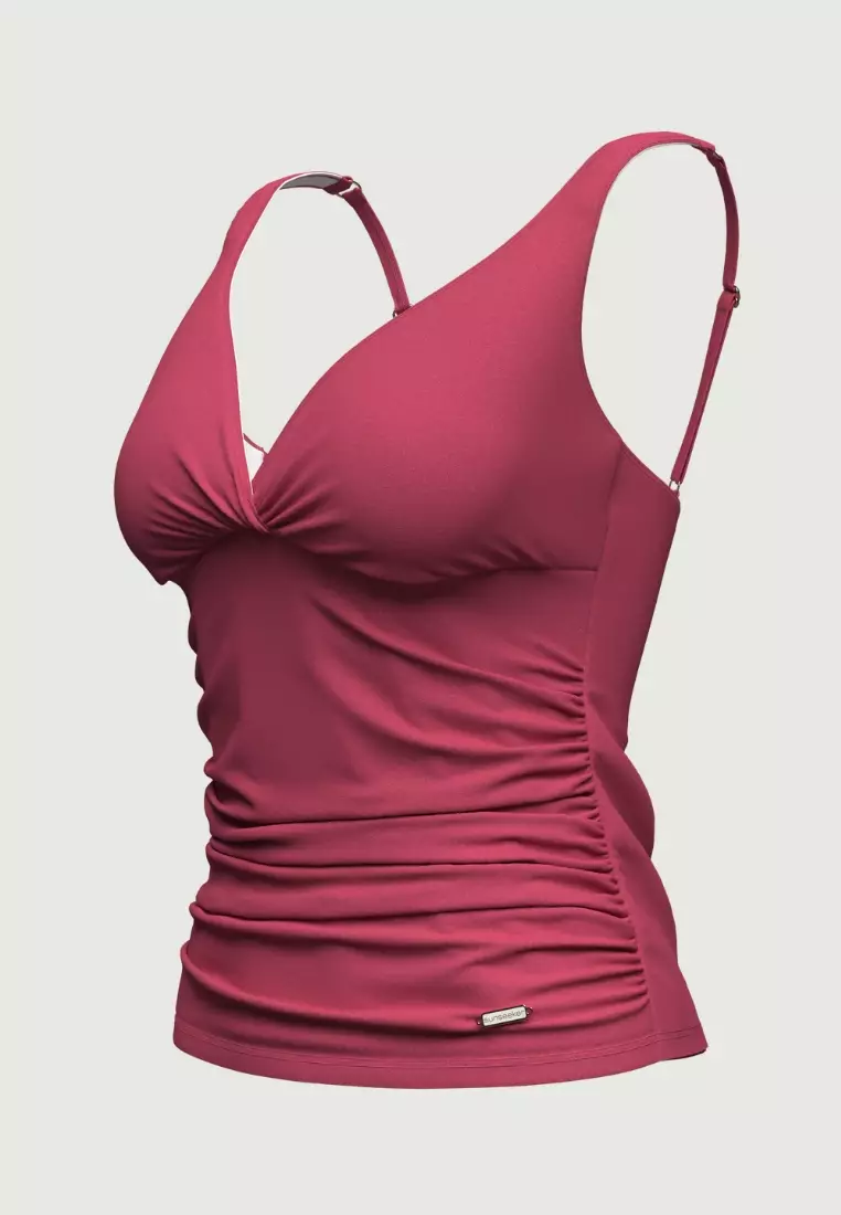 Core Solid Sangria Plus Cup Tankini