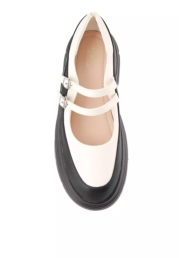 DAYANA J2535-16 LOAFERS BLACK WHITE