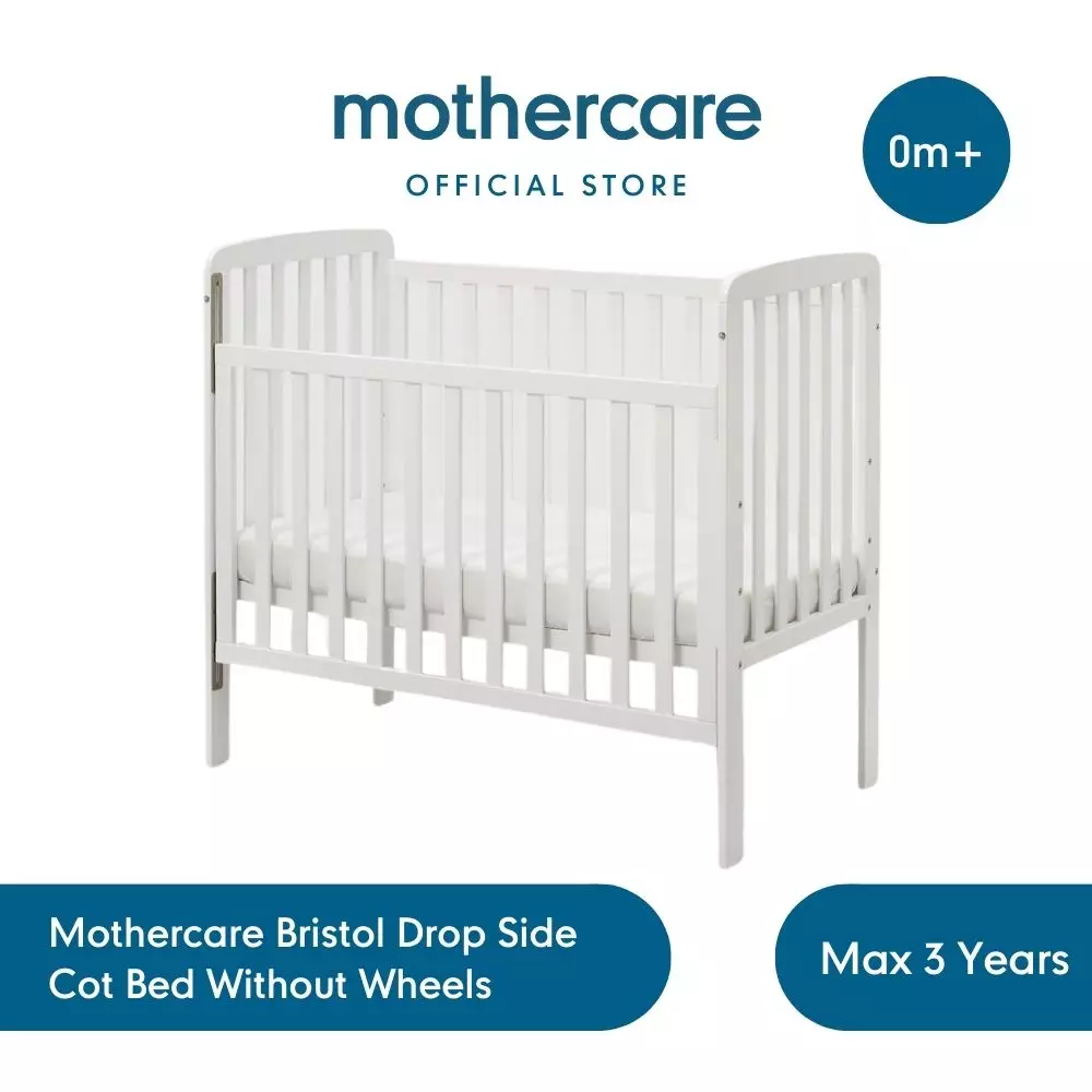 Mothercare Bristol Drop Side Cot Bed Without Wheel - Tempat Tidur Bayi
