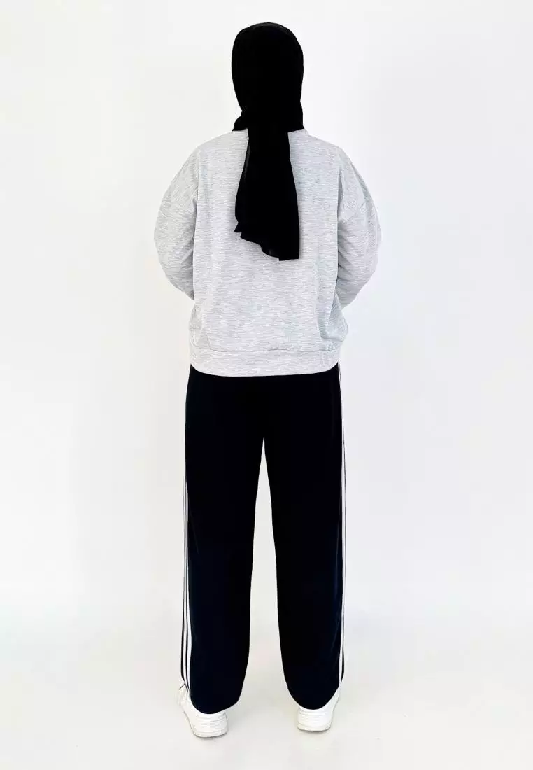 Set Sporty Daily (Setelan Training Sweatpants) MISTY- HITAM