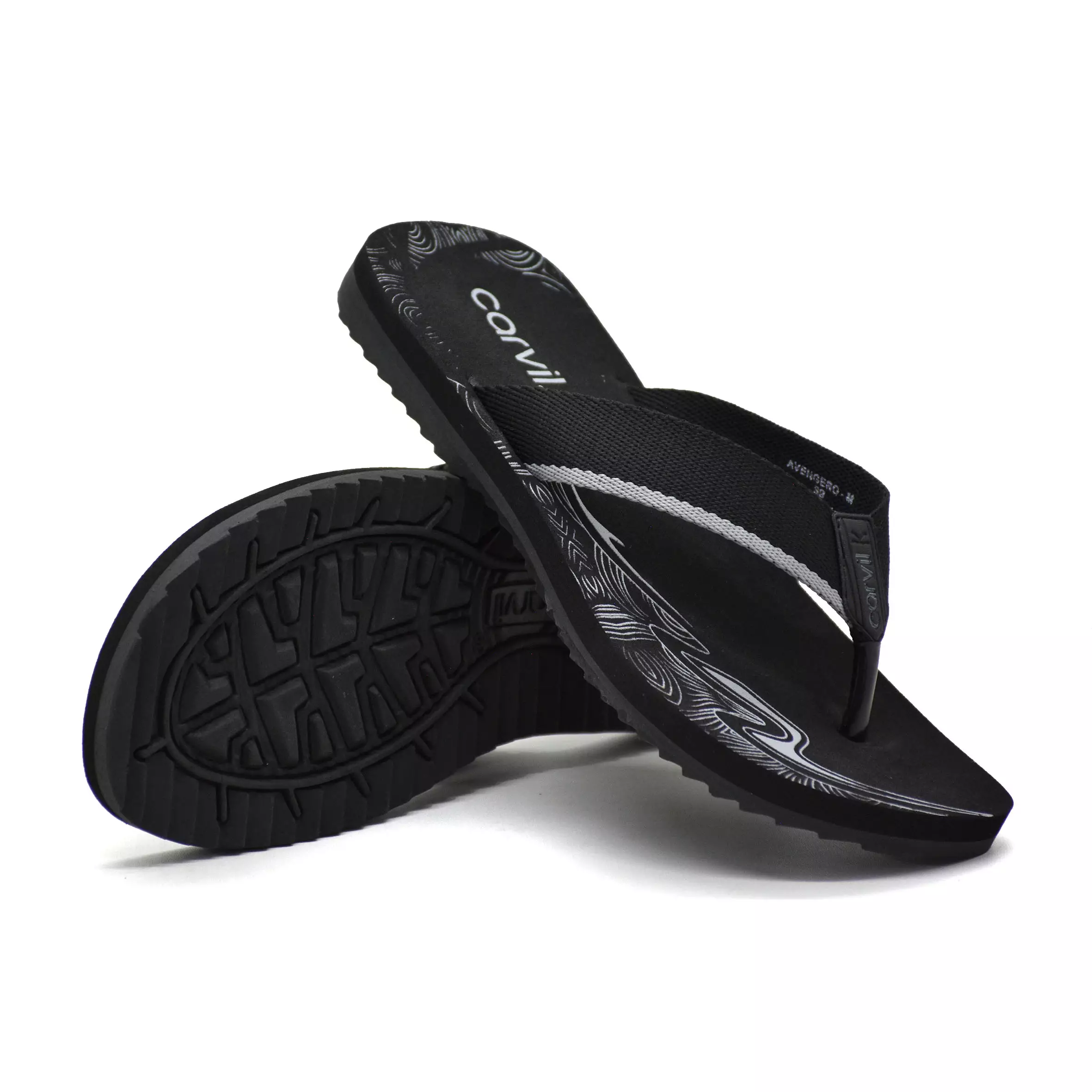 Carvil Sandal Pria Avengero-Me Black/Light Grey