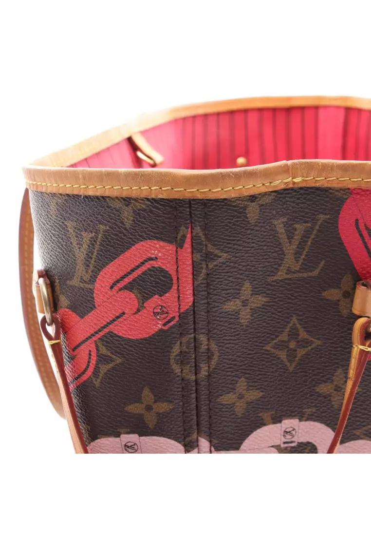 Pre-Loved Louis Vuitton Neverfull MM MonogramBay Shoulder bag tote bag PVC leather Brown multicolor
