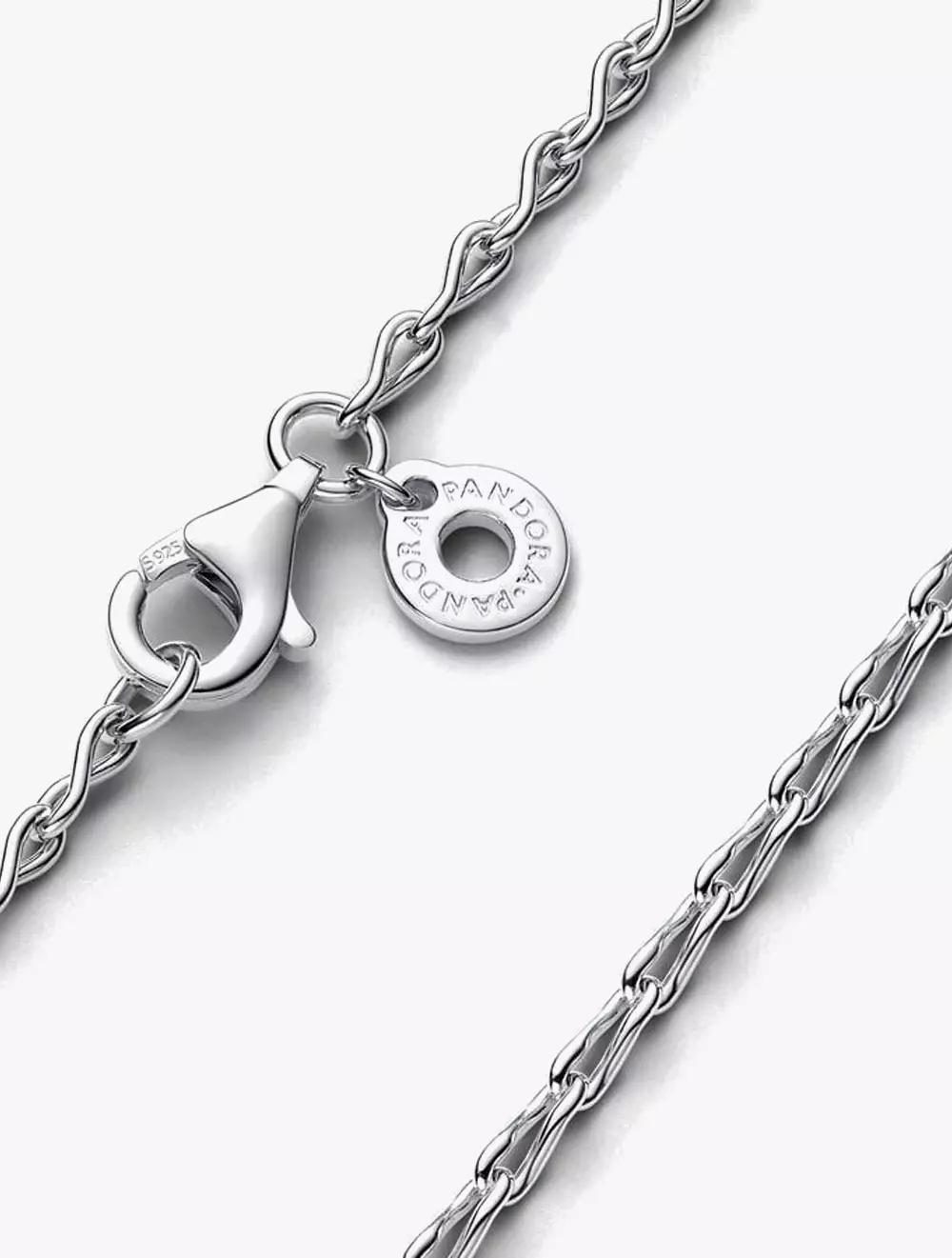 Figure of 8 chain link sterling silver necklace