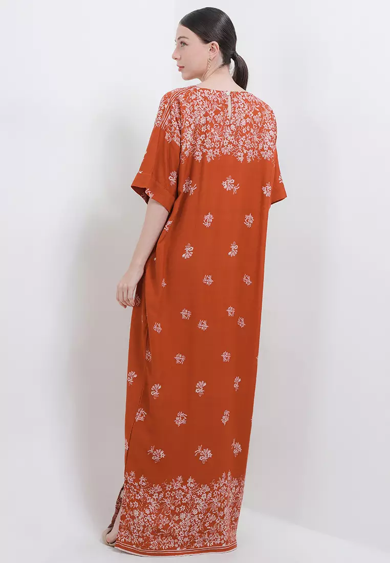 Longdress Thailand Style Motif Kembang Kecil 1