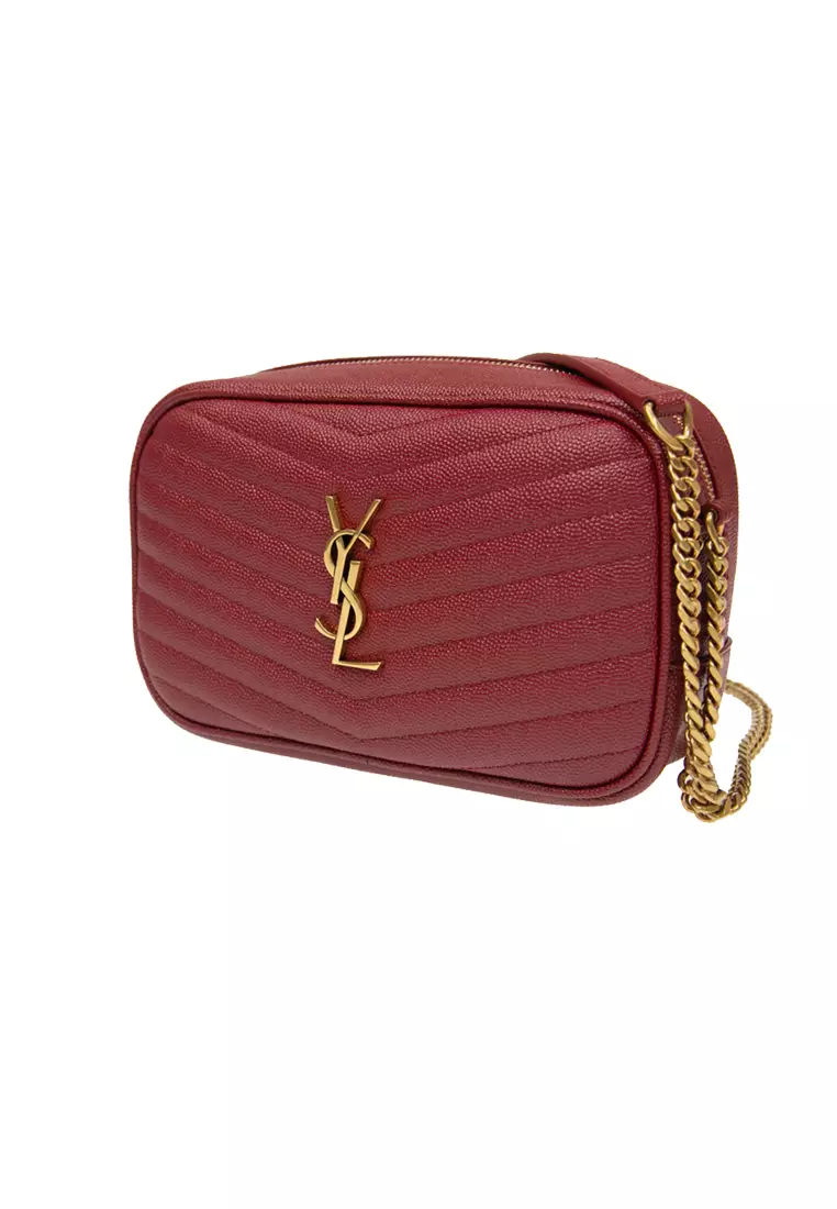 Saint Laurent Lou Mini Grain de Poudre Crossbody Bag