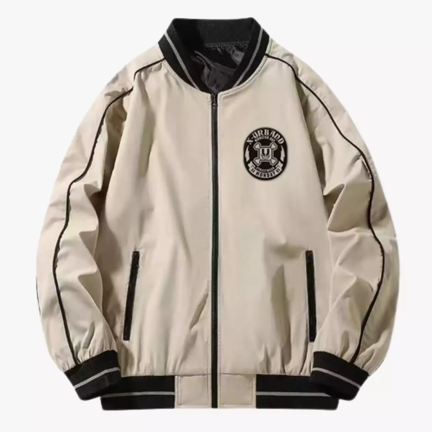 Jaket Varsity Krem