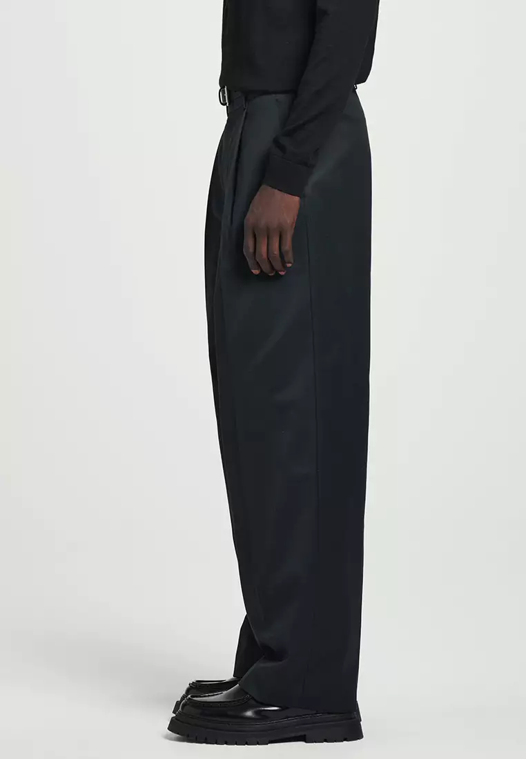 Buy COS Relaxed Pleated Cotton Wide-Leg Trousers 2025 Online