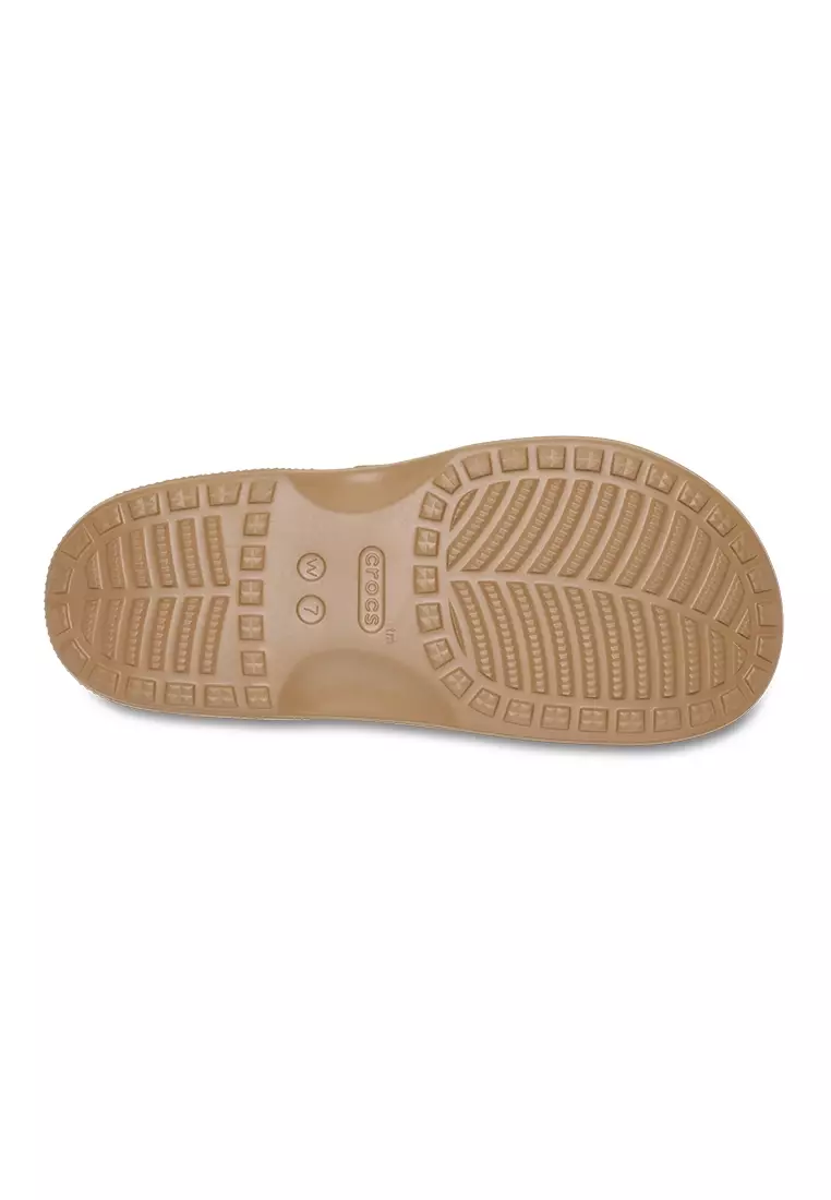Crocs Women Saturday Metallic Buckle Sandal Sepia