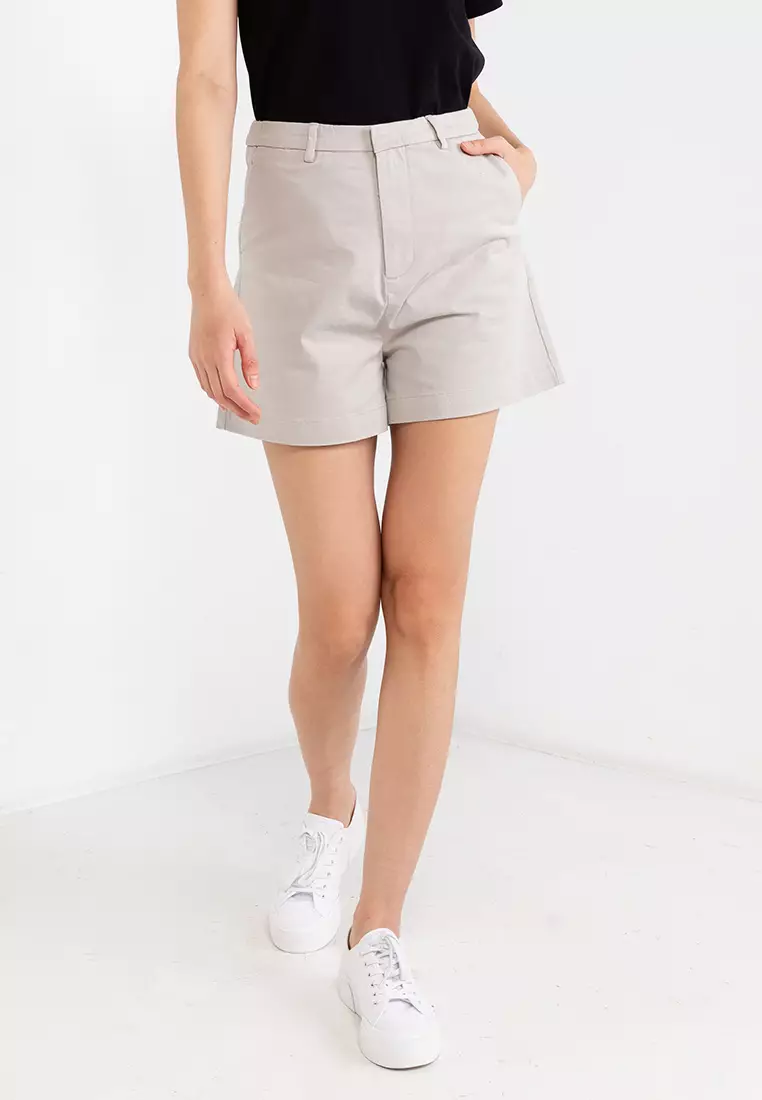 Hi Rise Twill Shorts