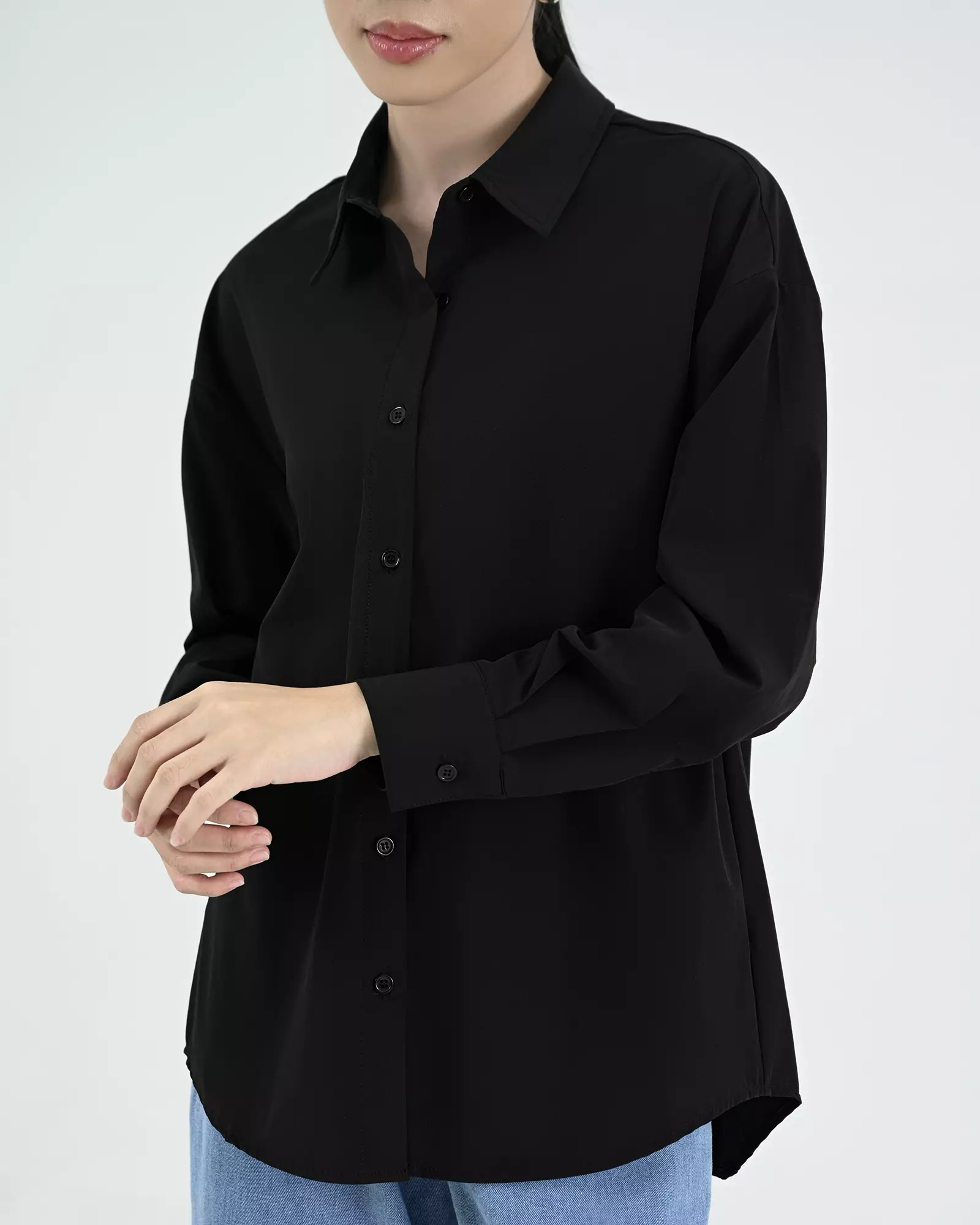 Geulis.id NIDI SHIRT - Black