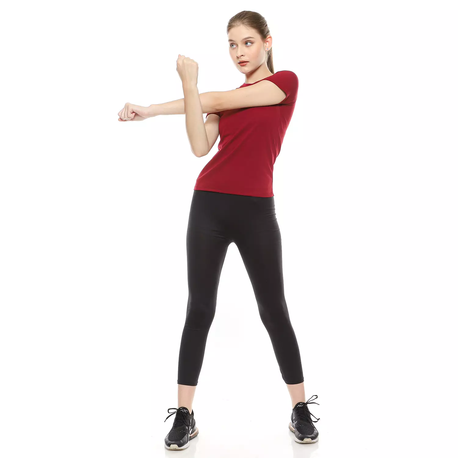 Running Tee Woman Essential series Maroon