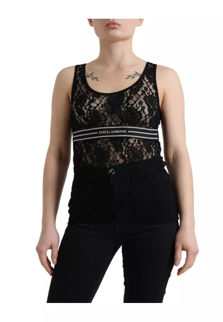 Buy Dolce Gabbana Lace Tank Top Floral Lace Sleeveless 2025