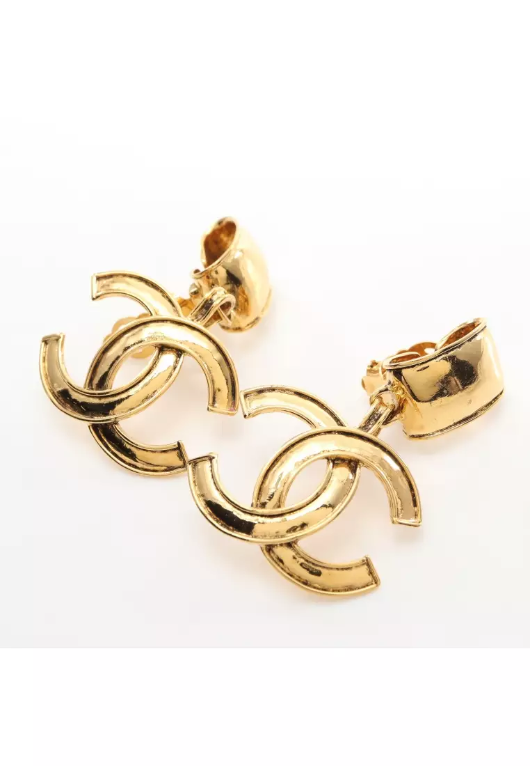 Buy Chanel Pre-loved CHANEL coco mark earrings GP gold 94P 2023 Online