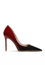 black, red