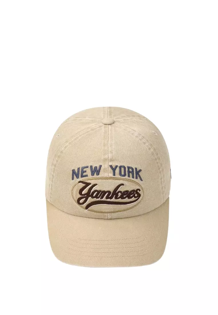 ◆MLB Korea◆ Vintage Culsive Unstructured Ball Cap NY MgBro Vintage Cursive Unstructured Ball Cap NEW YORK YANKEES - MLB