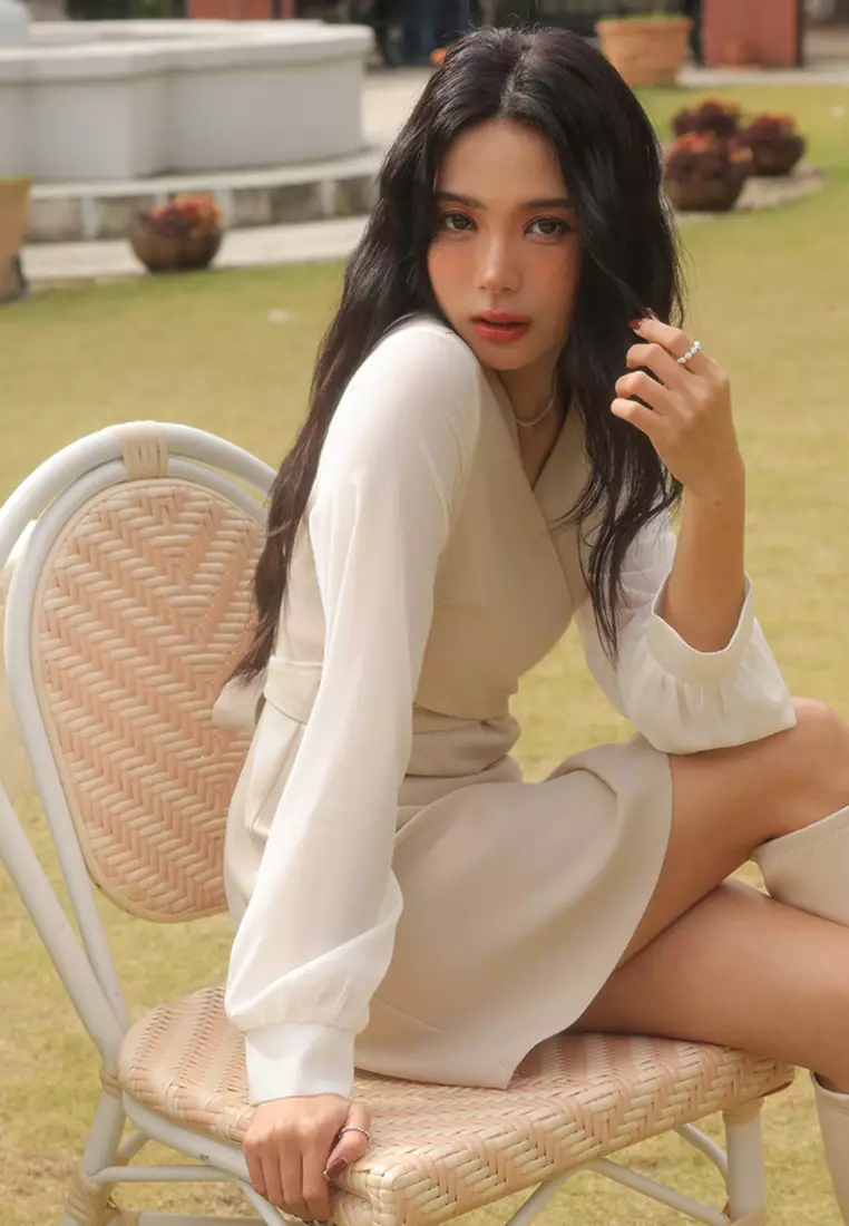 Wrap Front Mini Dress