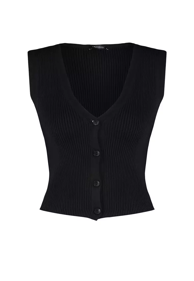 V-Neck Knit Vest