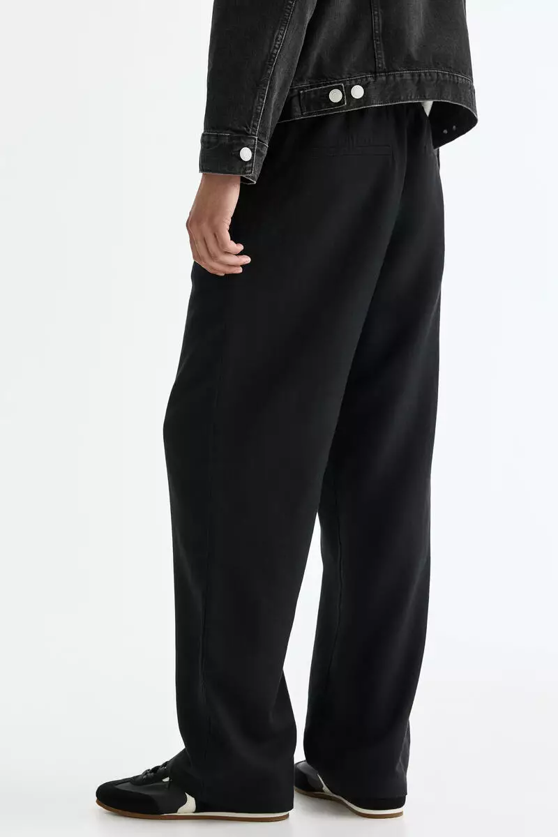 Relaxed Fit Linen-blend trousers