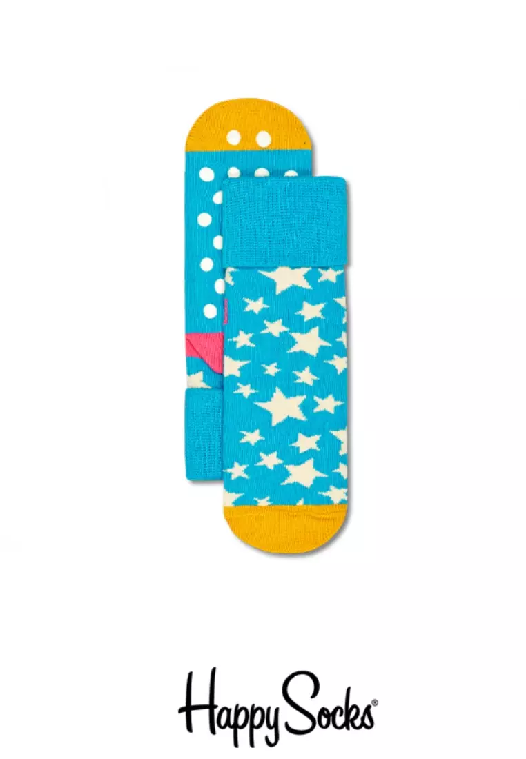2-Pack Shooting Star Anti-slip Kids Socks