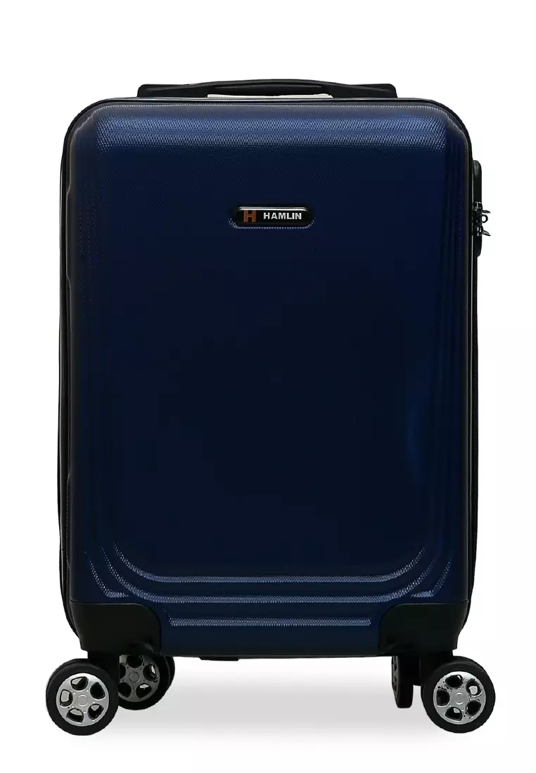 Caroline Koper Hardcase Unisex Size 18 Inch Tas Travel Large Compartment Material ABS+PVC Coated ORIGINAL - Blue