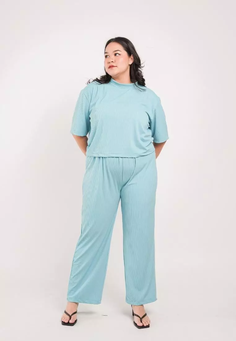 Plus Size Set Rhode Neon Blue Green