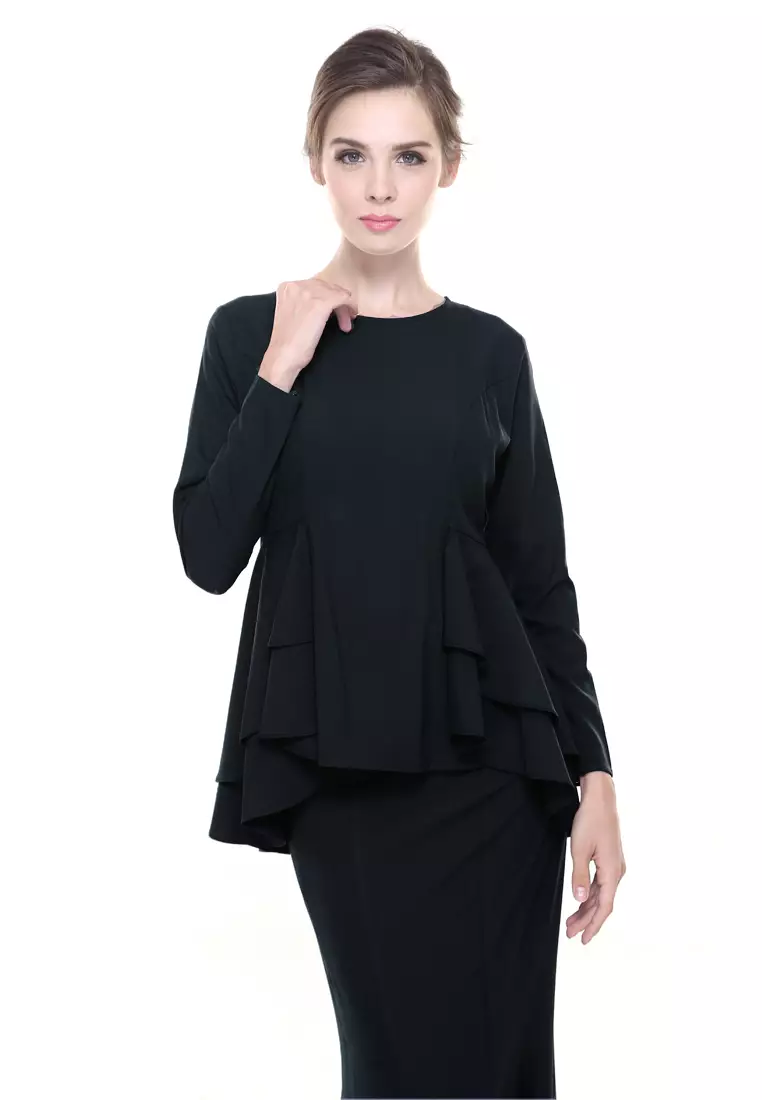Lora Peplum in Black
