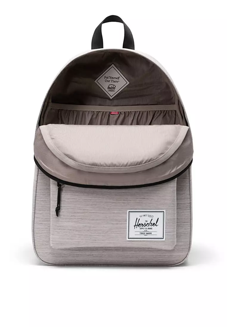 herschel classic backpack light grey crosshatch